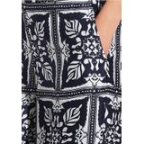 Street One - Satijnen Broek - Blauw - Met Print