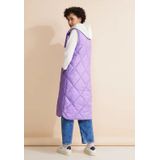 Street One Dames Lange gewatteerde bodywarmer in Paars, in size: 34