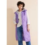 Street One Dames Lange gewatteerde bodywarmer in Paars, in size: 34