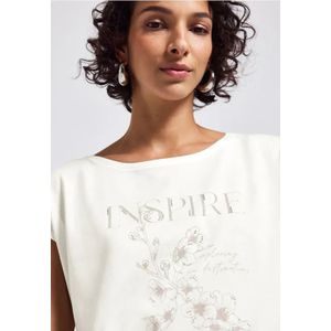 Street One Dames Shirt met print in Wit, in size: 34
