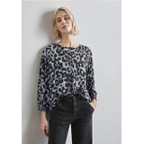 Street One - Blouse - Grijs - Dames - 3/4 Mouwen - Knoopsluiting