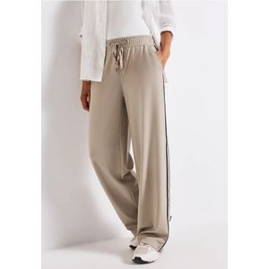 Street One Dames Broek met galonstrepen in Beige, in size: 34