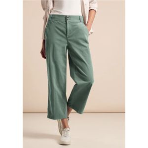 Street One Dames Corduroy broek in casual pasvorm in Groen, in size: 44