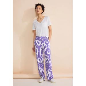 Street One Dames Broek met wijde pijpen in Paars, in size: 32