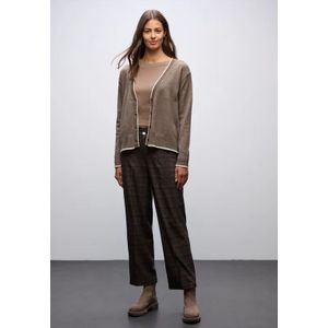 Street One Dames Vest met contrasterende details in Bruin, in size: 34