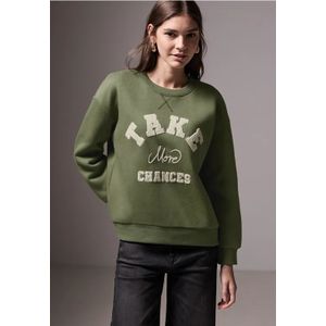 Street One - Studio F303064 - Loose Fit Crewneck - Groen - Dames