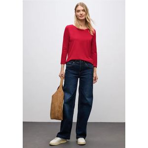 Street One Dames Shirt in lange stijl in Rood, in size: 34