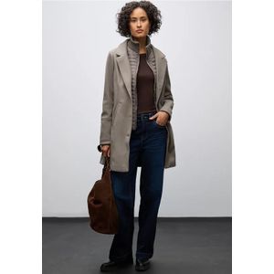 Street One Dames Kapmantel met inlegwerk in Bruin, in size: 42