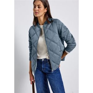 Street One Dames Blouson met doorgestikt patroon in Blauw, in size: 34