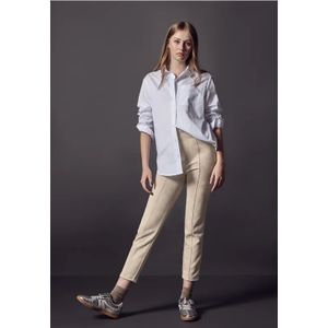 Street One Studio Dames Broek in velourslook in Beige, in size: 42