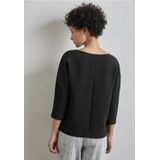 Street One - A322366 LTD QR - T-shirt - Zwart - Fijne Structuur