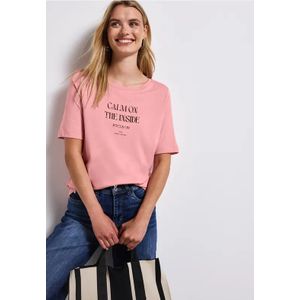 Street One - Dames Shirt - Roze - Katoen-Modalmix