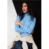 Street One Dames OPstaande kraag met structuur in Blauw, in size: 42