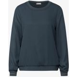 Street One Dames Materiaalmix overhemd in Groen, in size: 34