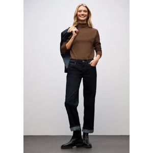 Street One Dames Trui met col in Bruin, in size: 34