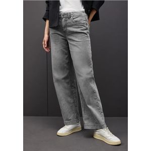Street One Dames Wide Legs Jeans in Grijs, in size: 25