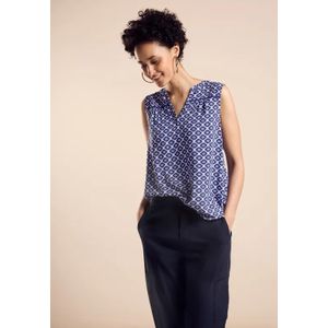 Street One Dames Zomerse blousetop in Blauw, in size: 44