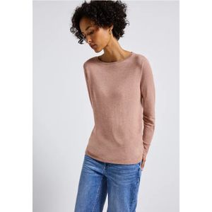 STREET ONE - Gebreide Trui - Faded Rose - Met Boothals