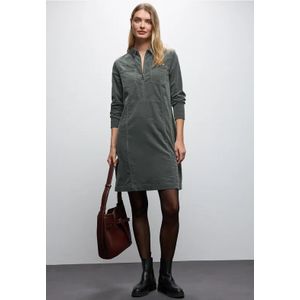 Street One - Corduroy Jurk - Groen - Dames - Met Rits