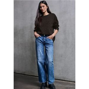 Street One Studio Dames Loose Fit leo-trui in Bruin, in size: 36