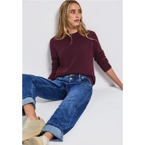 Street One Dames Trui met ronde hals in Rood, in size: 34