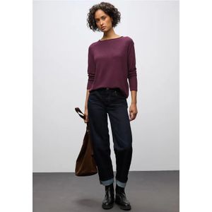 Street One Dames Zacht gemêleerd shirt in Rood, in size: 34