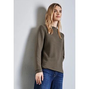 Street One Dames Gestructureerd overhemd in Bruin, in size: 36