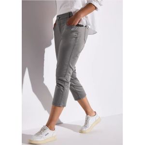 Street One Dames Satijnen 3/4 broek in Grijs, in size: 32