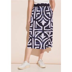 Street One Dames Rok met print in Blauw, in size: 34