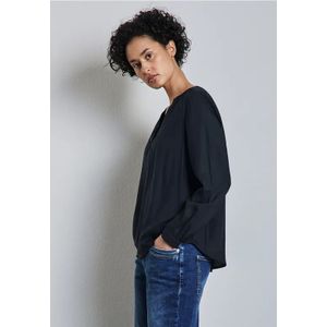 Street One Dames Tuniek in effen kleur in Blauw, in size: 34