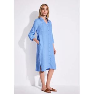 Street One Dames Blousejurk met borstzakken in Blauw, in size: 34