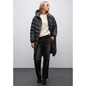 STREET ONE - Gewatteerde Jas - Obsidian Blue - Damesjas met Capuchon en Ritszakken