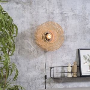Landelijke - Wandlamp - Naturel - Bamboe small - Bromo