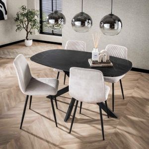 Modern - Hotel Chique - eetkamertafel - Deens ovaal - 150 cm - Monte