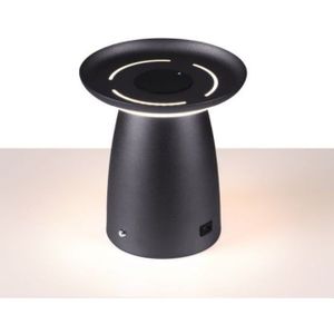 Moderne - tafellamp - draadloos + USB oplader - zwart - dimbaar - Soof