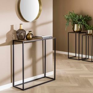 Moderne Industriële Haltafel Magma 75 cm antiek brons