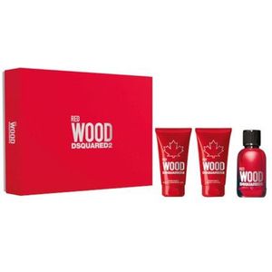 Dsquared2 Red Wood 50ml Edt + Showergel + Bodylotion Geschenkset