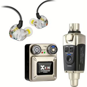 Xvive U45T9 In-Ear Monitor Wireless System 5.8 GHz bundel draadloos systeem en T9-oortjes