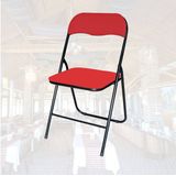 BRASQ Gewatteerde Klapstoel Rood Zwart - 43x38x78 cm, opvouwbare stoel FC100