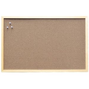 Prikbord kurk houten lijst 30 x 40 cm met setje punaises 5 stuks