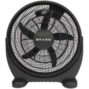 BRASQ Vloerventilator zwart Ø 50 cm staande ventilator 3 snelheden kantelbaar