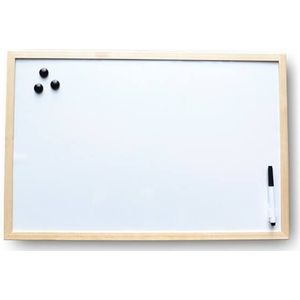 Whiteboard houten omlijsting 30 x 40 cm met stift en magneten
