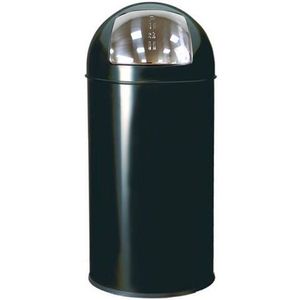 BRASQ Push Bin Prullenbak - Vuilnisbak - Afvalbak - 30 liter - Zwart