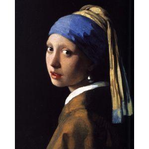 Meisje met de parel Vermeer Diamond Painting, 80x100 DP met Vierkante steentjes, volledige bedekking.