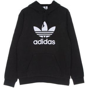 Adidas, Sweatshirts & Hoodies, Heren, Zwart, XL, Klassieke Trefoil Lichtgewicht Hoodie Zwart/Wit