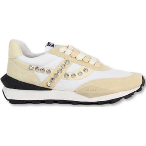 Ash, Schoenen, Dames, Beige, 38 EU, Leer, Spider Stud Sneaker