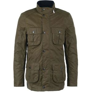 Barbour, Jassen, Heren, Groen, L, Katoen, Groene Winterjas zonder Capuchon