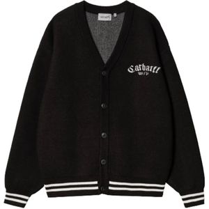 Carhartt Wip, Zwarte Onyx Cardigan Zwart, Heren, Maat:S