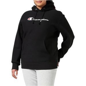 Champion, Dames Hoodie Katoen Polyester Zwart, Dames, Maat:S