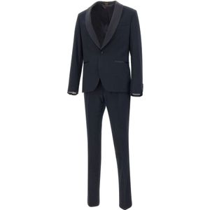 Manuel Ritz, Pakken, Heren, Blauw, L, Single Breasted Suits